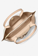 Michael Kors Michael Kors Emilia Large Canvas & Crocodile Embossed Tote Bag