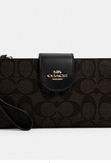 Coach Coach Tech Phone Wallet in Colorblock Signature Canvas