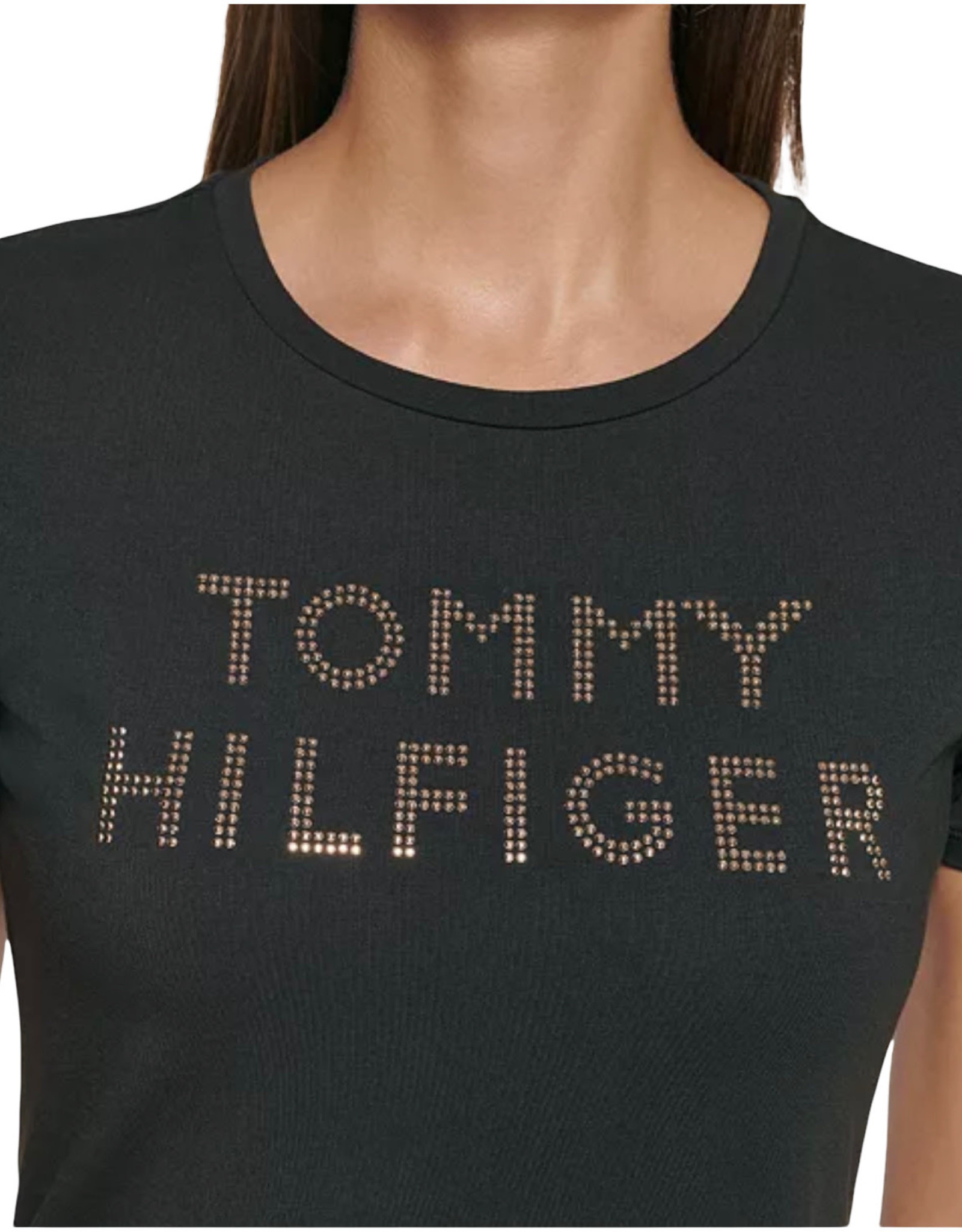 Tommy Hilfiger Tommy Hilfiger Rhinestone Logo T-Shirt Dress