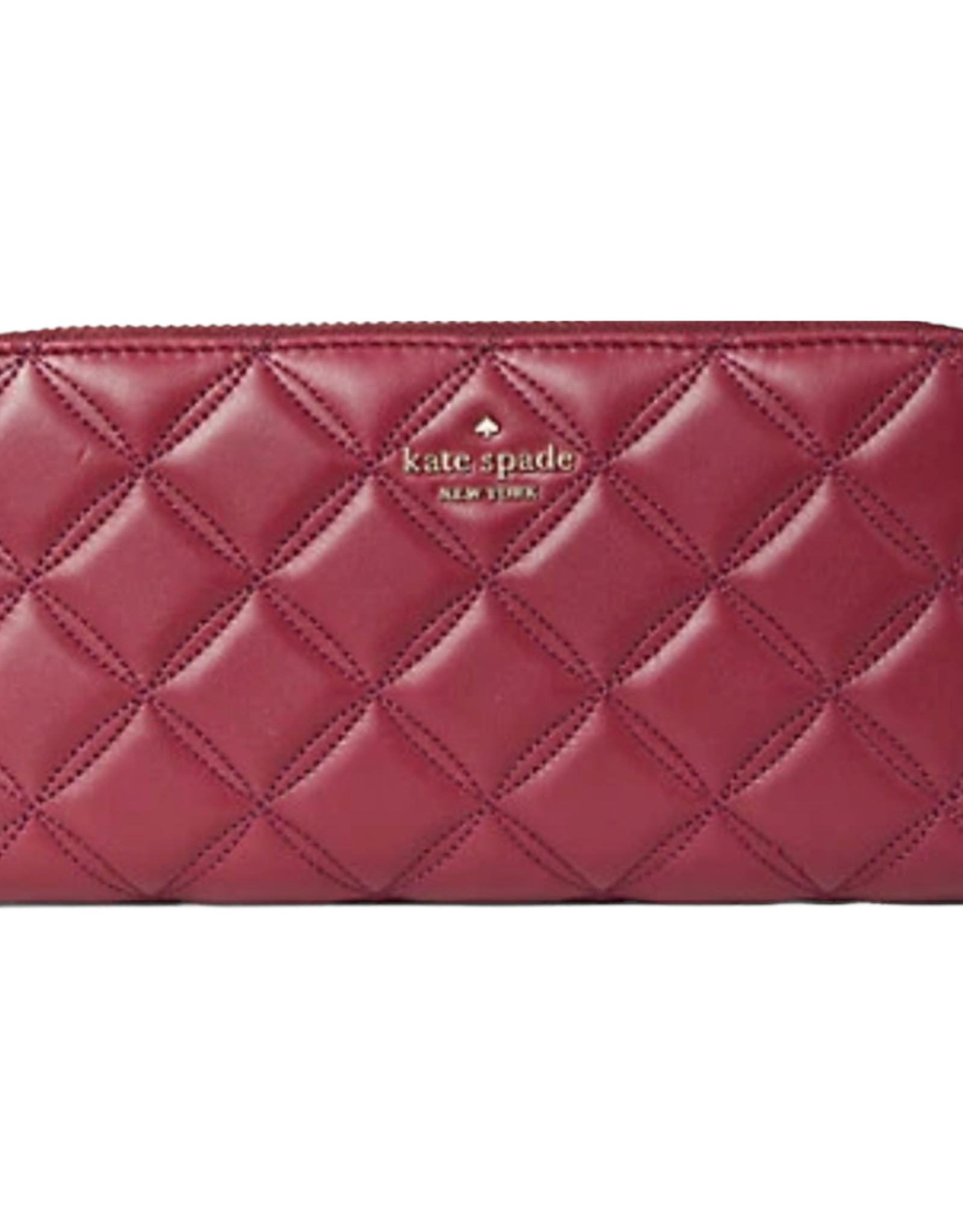 Buy the Kate Spade Natalia Large Continental Women's Wallet Quilted  Blackberry Leather