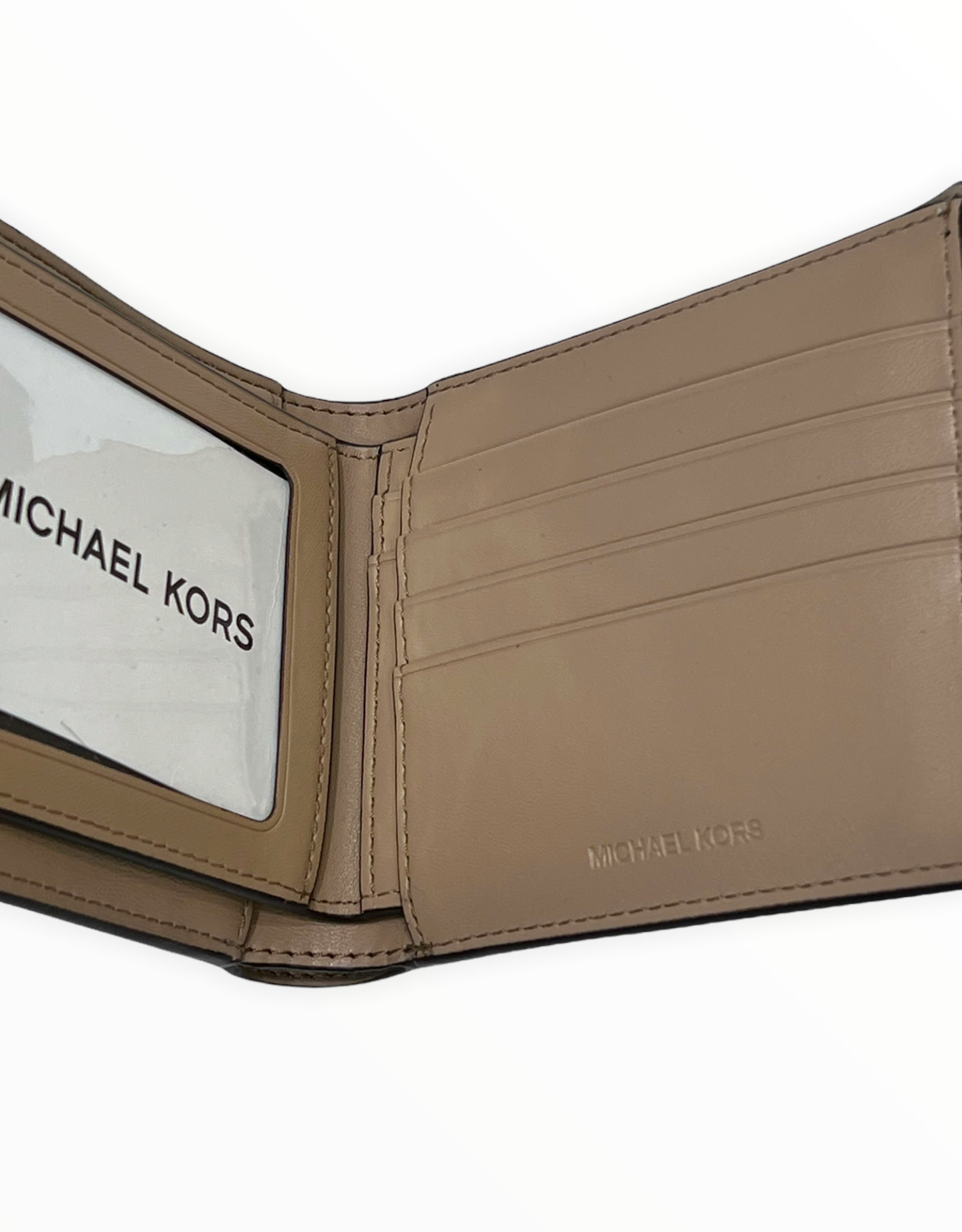 Michael Kors Michael Kors Billfold w/ Passcase Mini MK Logo PVC Cooper