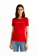 United Colors of Benetton United Colors of Benetton T-Shirt in 100% Cotton with Glitter Print Logo