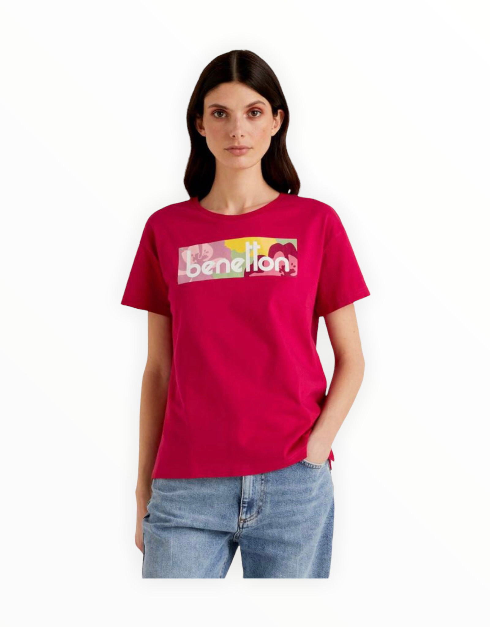 United Colors of Benetton United Colors of Benetton Organic Cotton T-Shirt with Logo Print