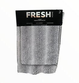 Fresh Home Fresh Home 2 Pc Bath Rugs 100% Polyester Machine Washable