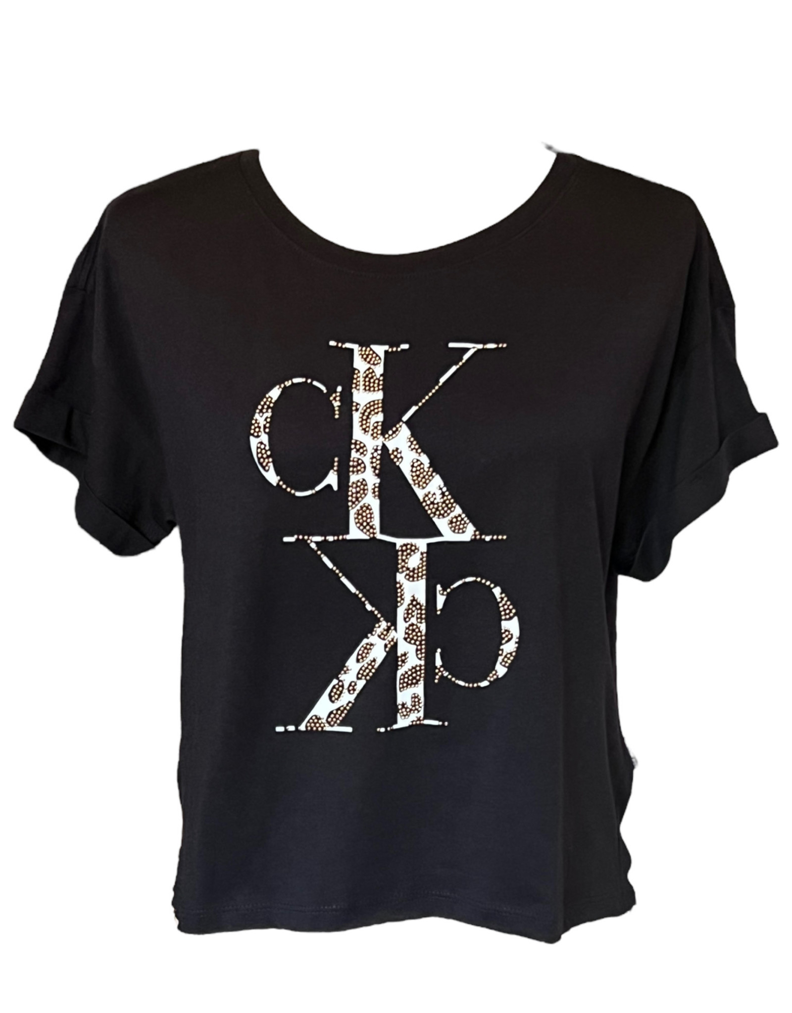 Calvin Klein Calvin Klein Sequin Logo Black Tee