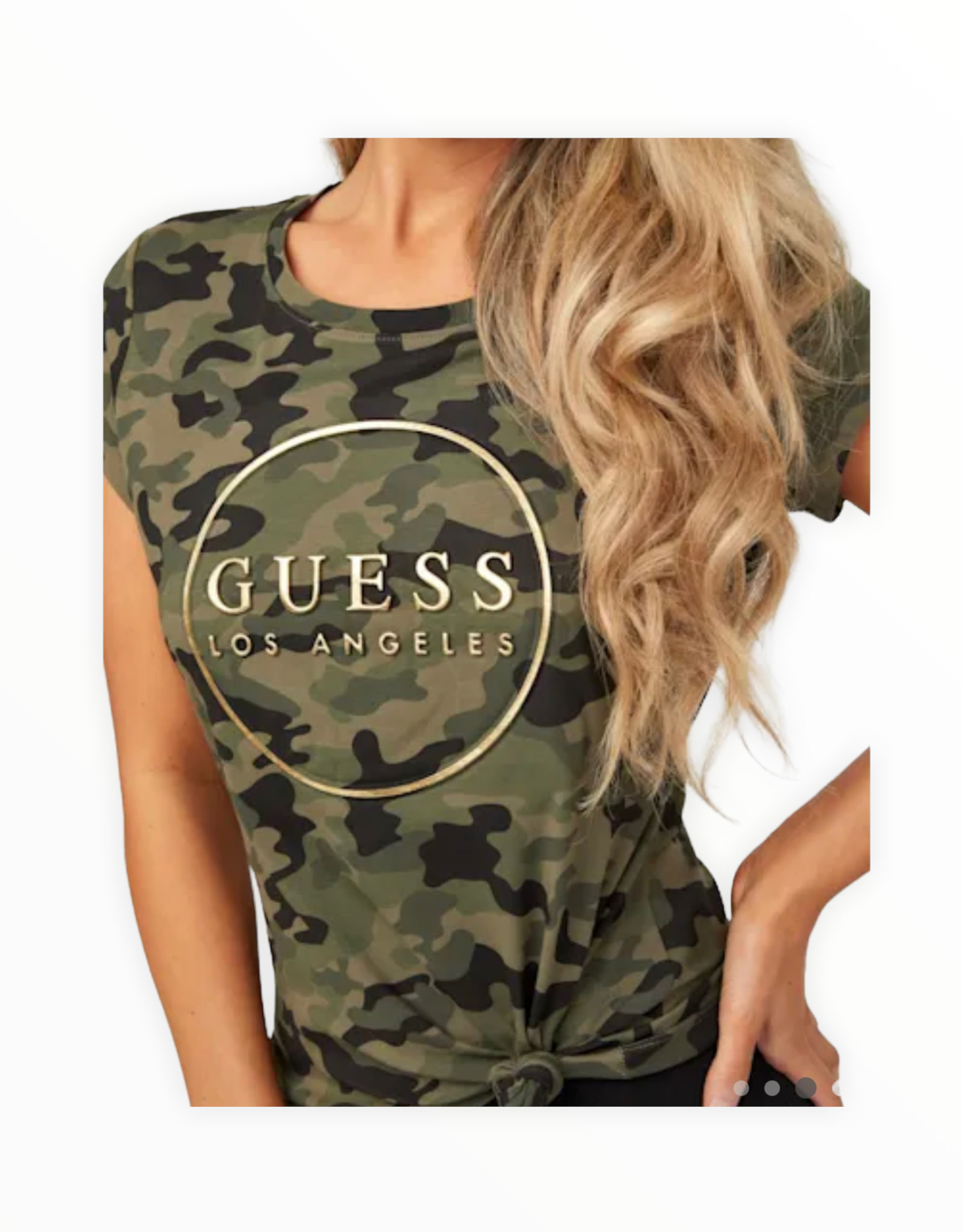 Guess camo t shirt top