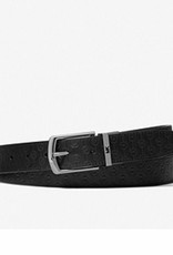 Michael Kors Michael Kors Reversible Crossgrain Leather Belt  Polished Gunmetal Buckle 34mm  NS (No Size)