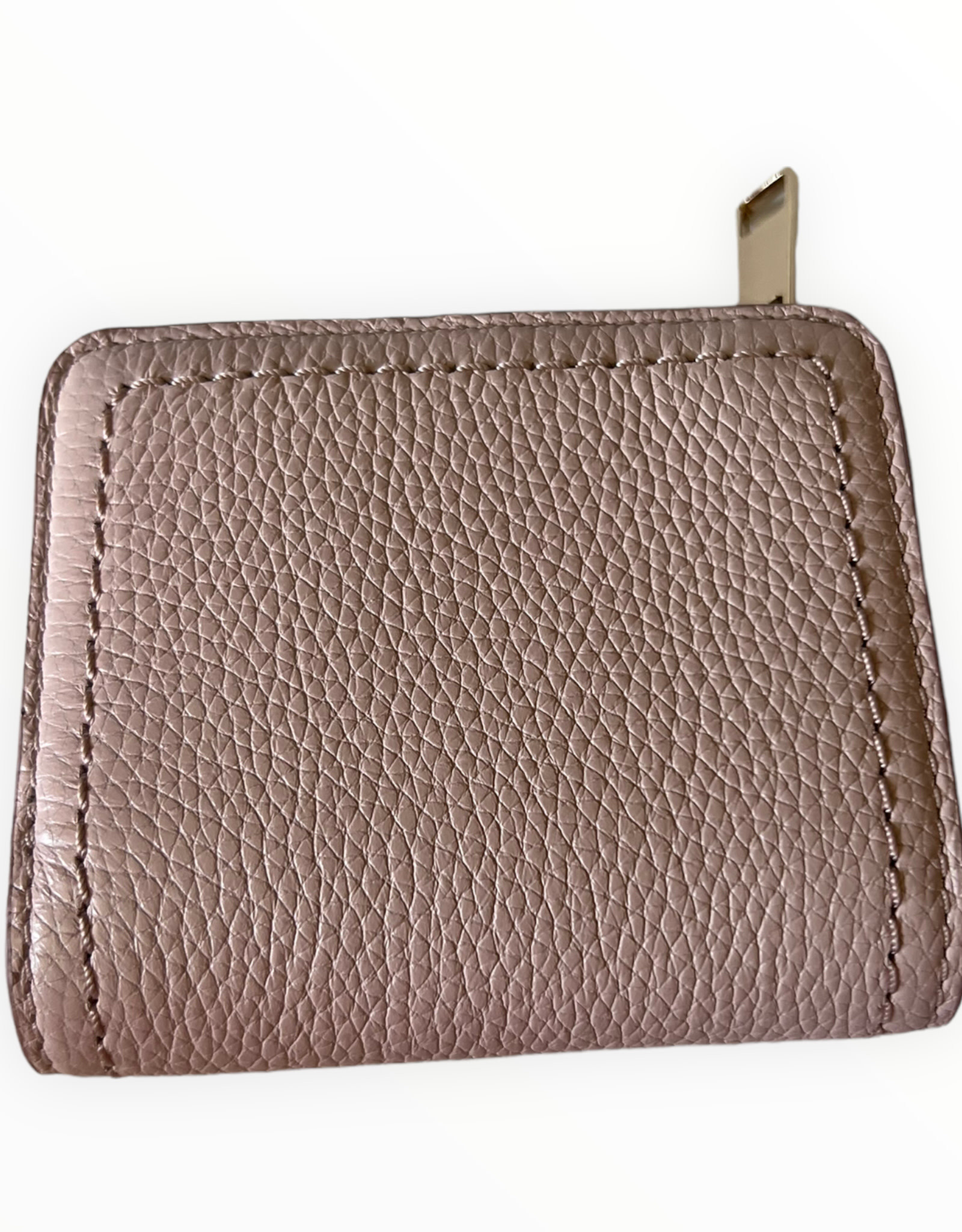 Marc Jacobs Marc Jacobs Compact Bifold Small Wallet Pebbled Leather Zip Compartment