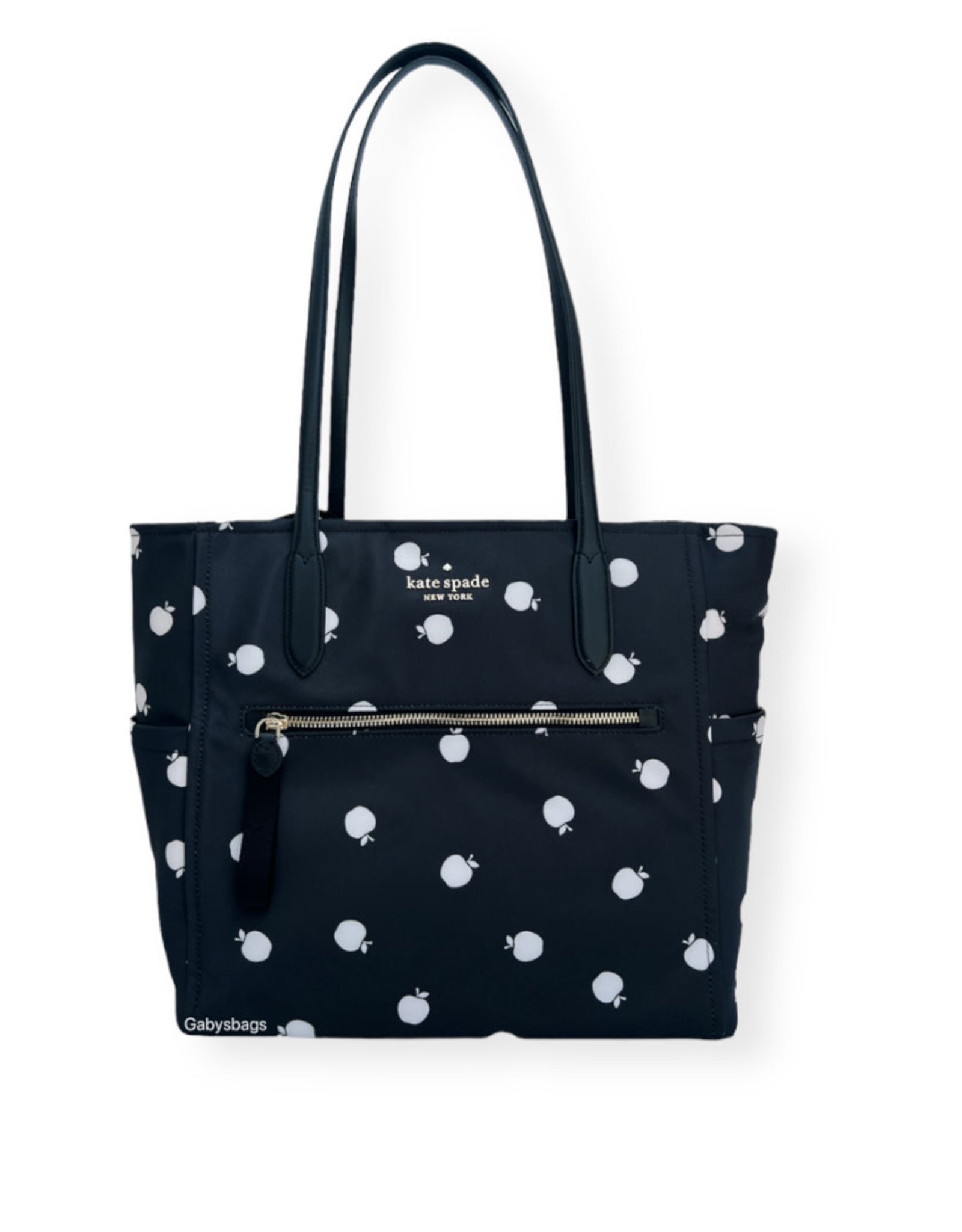 Kate Spade Chelsea Little Better Nylon Large Top Zip Tote Bag Black Apple  Print - Finaella Manila