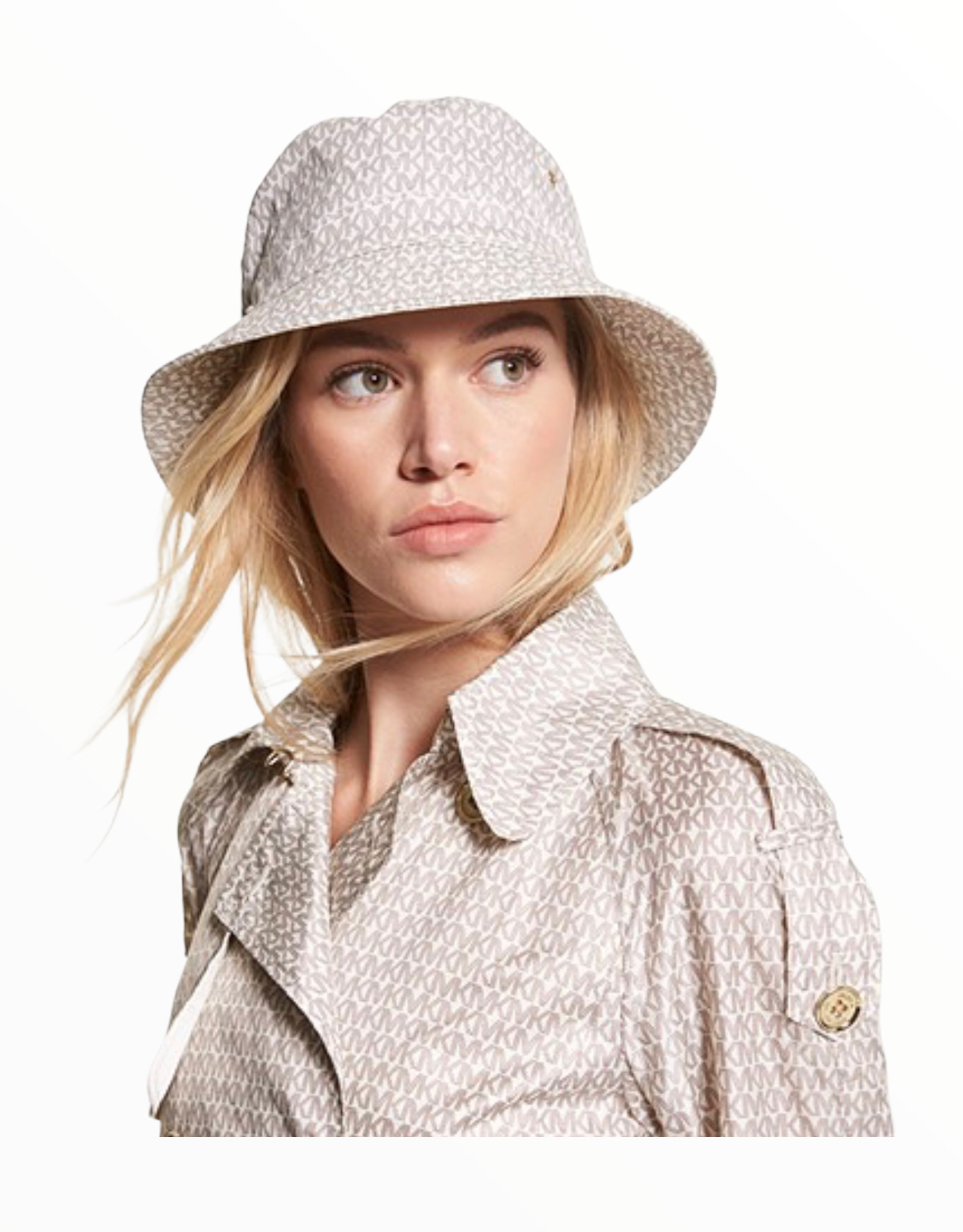 Michael Kors Michael Kors Bucket Hat Logo Print Organic Cotton Blend One Size