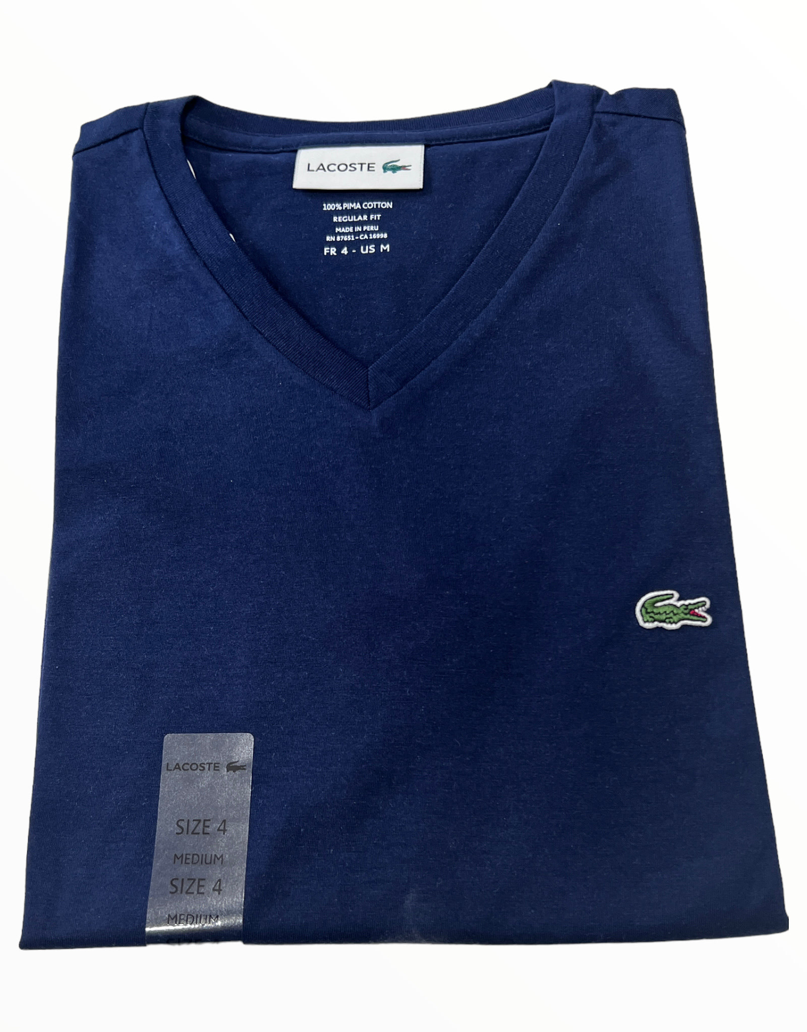 Lacoste Lacoste Men’s V-Neck Shirts Regular Fit 100% Pima Cotton