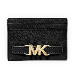 Michael Kors Michael Kors Reed Large Pebble Leather Card Case with Belted Detail High-Shine “MK” Hardware 4 Exterior Slip Pockets