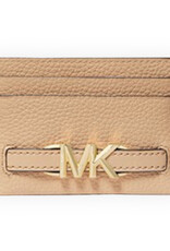 Michael Kors Michael Kors Reed Large Pebble Leather Card Case with Belted Detail High-Shine “MK” Hardware 4 Exterior Slip Pockets