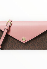 Michael Kors Michael Kors Jet Set Travel Envelope Crossbody Bag Small Saffiano Leather  Gold Tone Hardware 100% Leather Adjustable Strap
