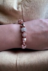 Finaella USA Fashion Jewelry Bracelet Charm Rose Gold Plated Swarovski Crystals