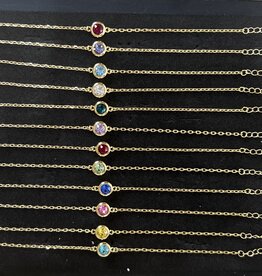 Finaella USA Fashion Jewelry Bracelets Birth Stones 18K Gold Plated