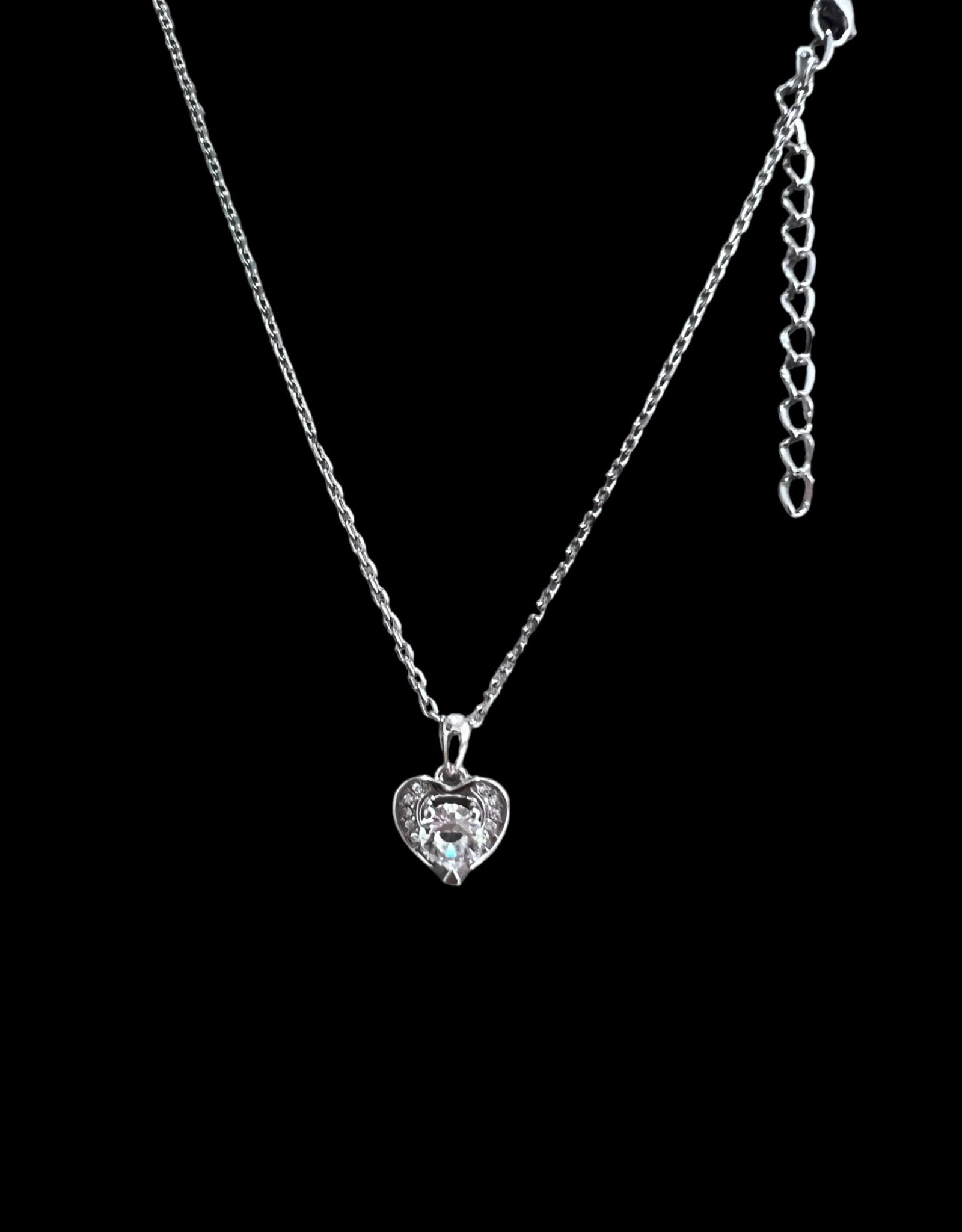 Finaella USA Fashion Jewelry Pendant Silver Plated Heart Austria Crystals