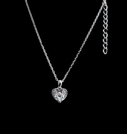 Finaella USA Fashion Jewelry Pendant Silver Plated Heart Austria Crystals