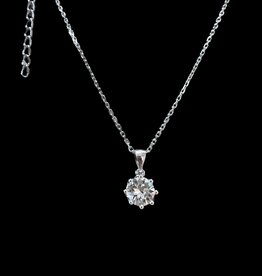 Finaella USA Fashion Jewelry Pendant Silver Plated Round Austria Cystals