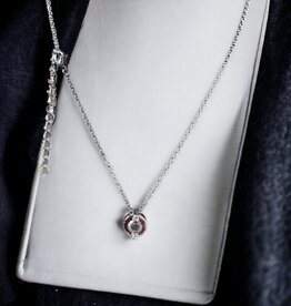 Finaella USA Fashion Jewelry Pendant Round Austria Crystals Silver Plated