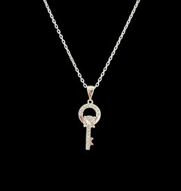Finaella USA Fashion Jewelry Pendant Key Austria Crystals Silver Plated