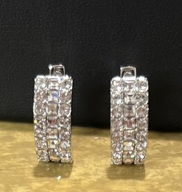 Finaella USA Fashion Jewelry Earring S925 Silver 18K Gold Plated Moissanite Stone