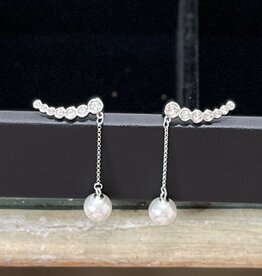 Finaella USA Fashion Jewelry Earring S925 Silver 18K Gold Plated Moissanite Stone