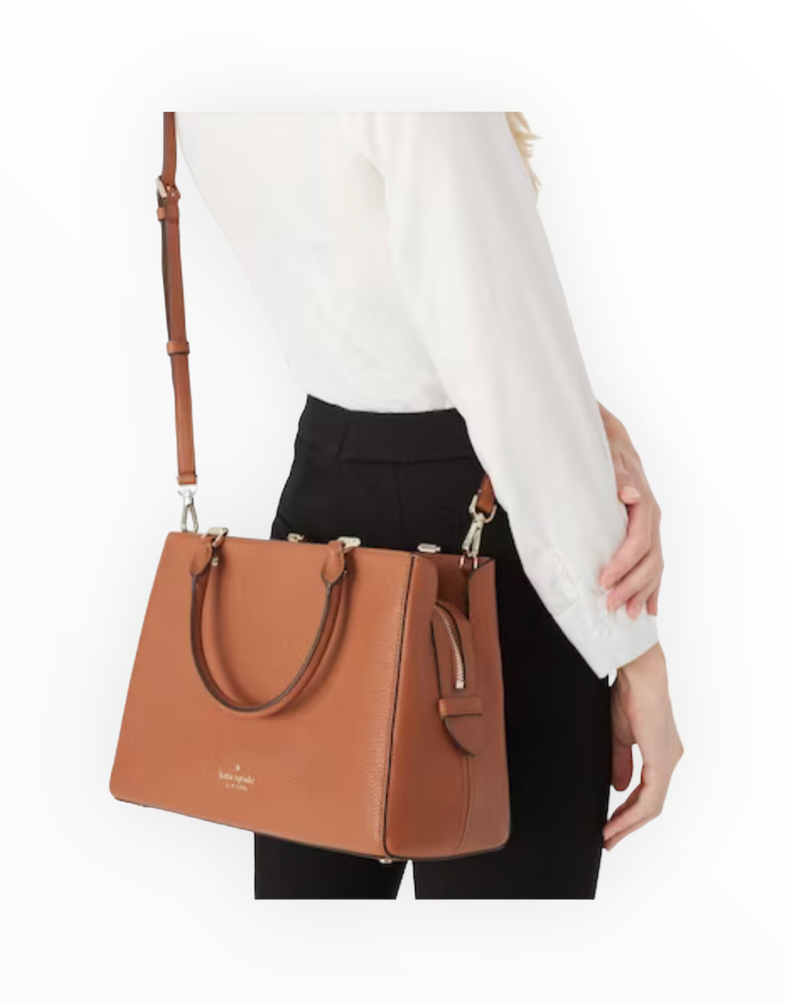 Kate Spade Kate Spade Leila Pebbled Leather Medium Triple Compartment Crossbody Bag Handbag