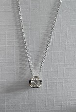 Finaella USA Fashion Jewelry Necklace Sterling Silver 925 Moissanite Stone 16”-18”