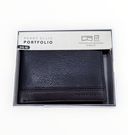 Perry Ellis Perry Ellis Billfold Leather with Removable ID Wallet