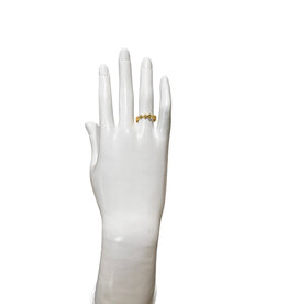 Finaella USA Fashion Jewelry Ring Flower 925 Silver 18K Gold-Plated 1.83g Adjustble