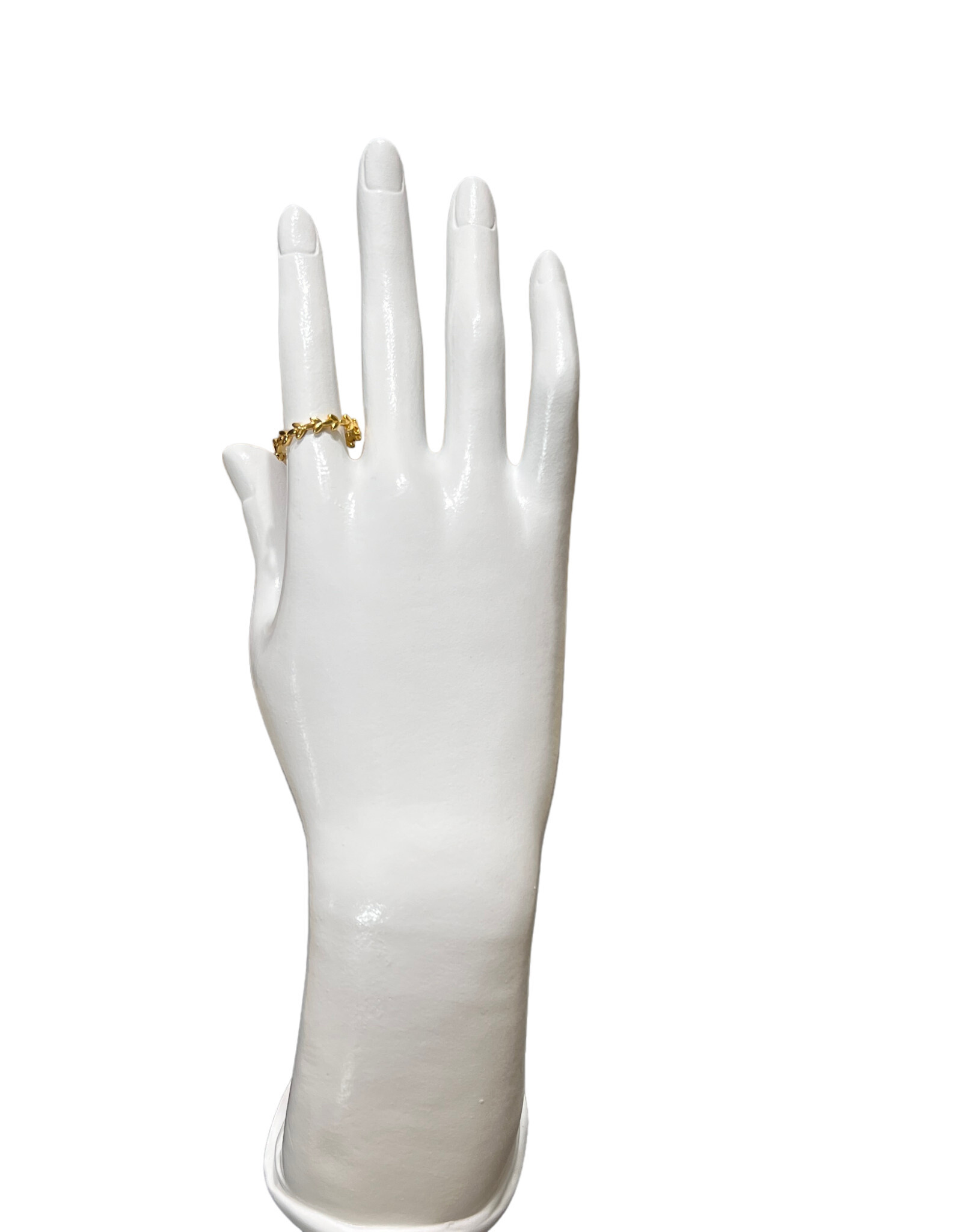 Finaella USA Fashion Jewelry Ring Flower 925 Silver 18K Gold-Plated 1.83g Adjustble
