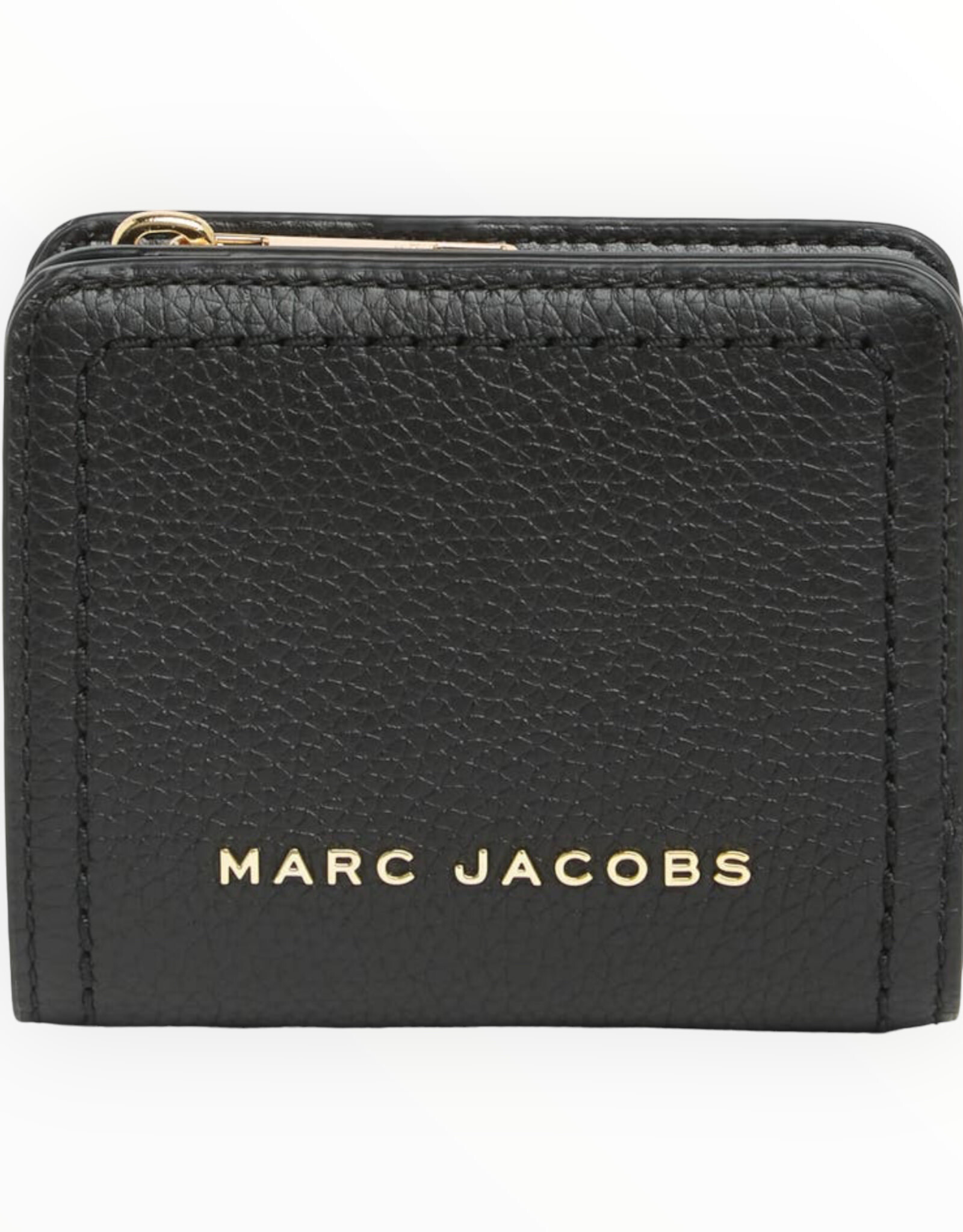 Marc Jacobs Marc Jacobs Compact Bifold Small Wallet Pebbled Leather Zip Compartment