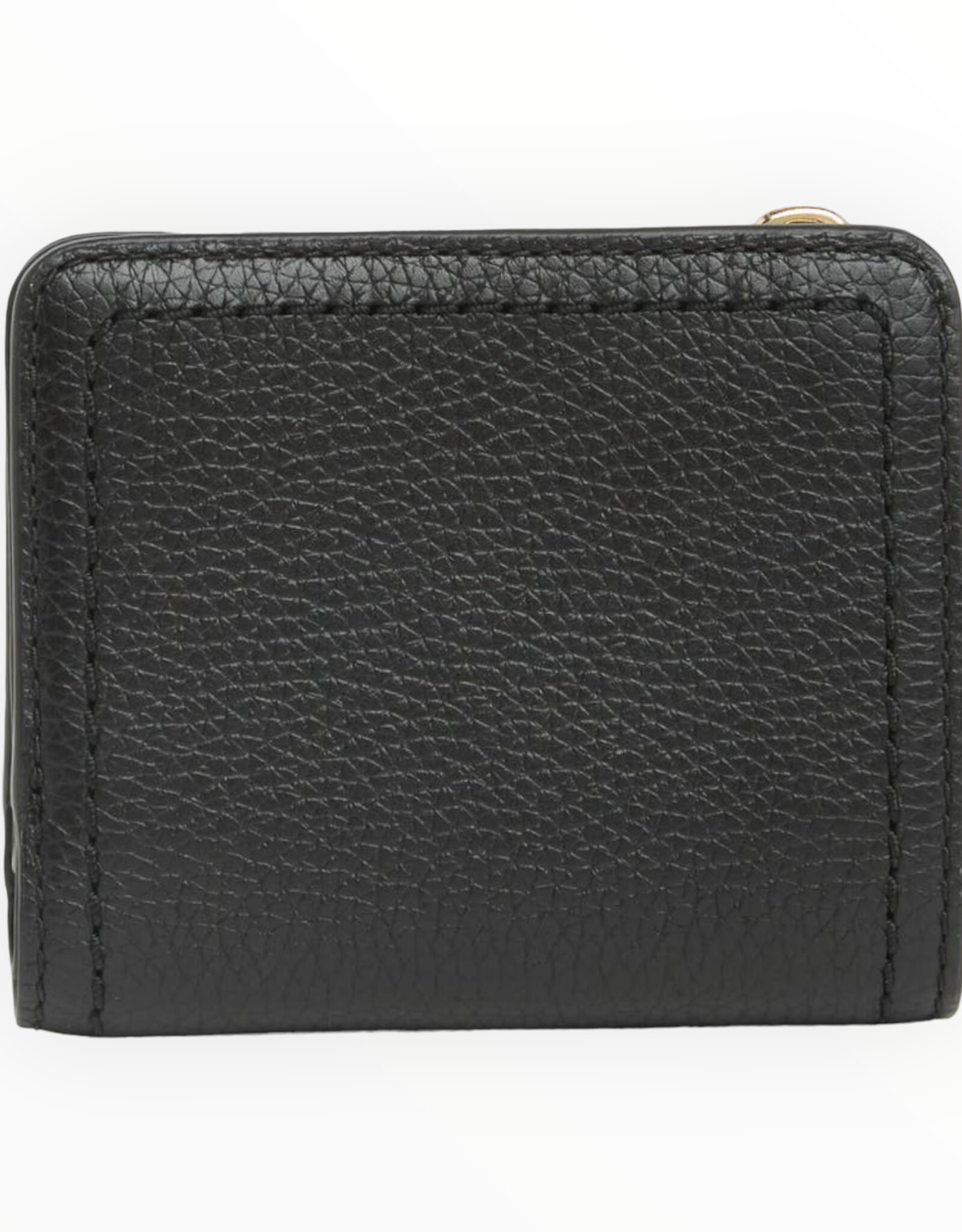 Marc Jacobs Marc Jacobs Compact Bifold Small Wallet Pebbled Leather Zip Compartment