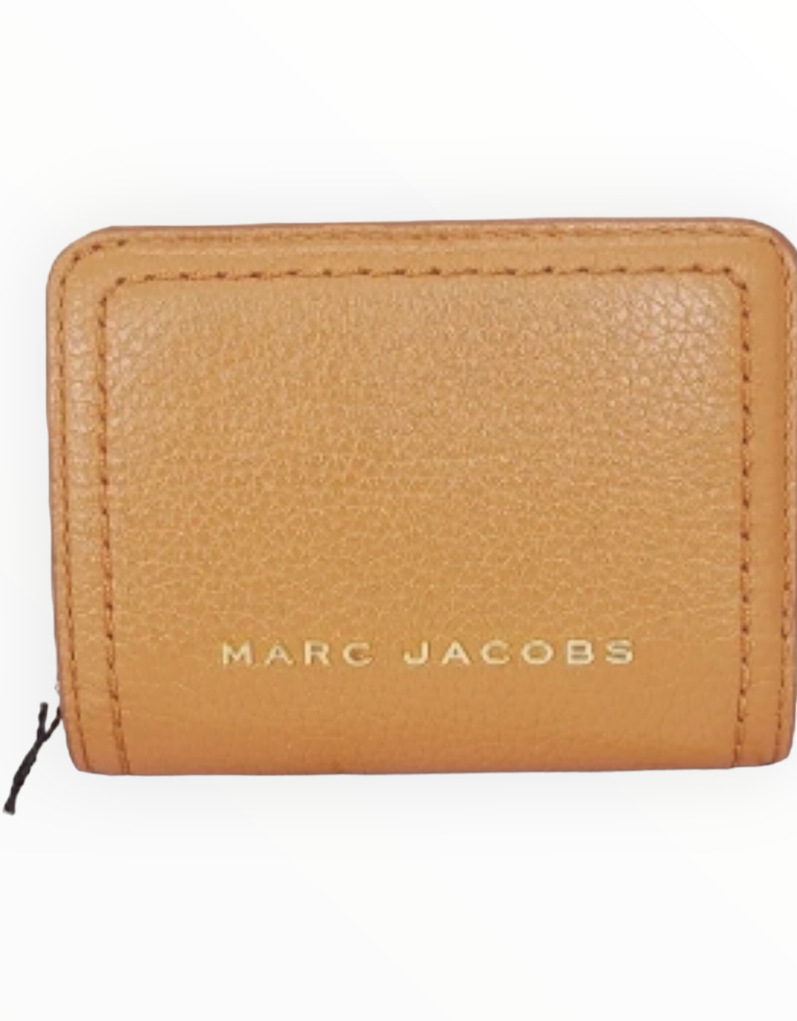 Marc Jacobs Marc Jacobs Compact Bifold Small Wallet Pebbled Leather Zip Compartment