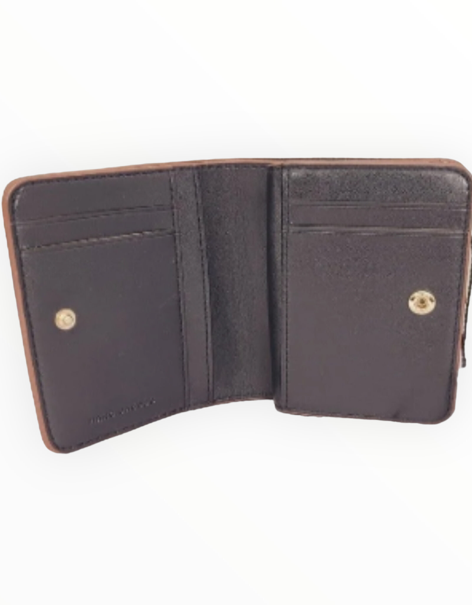 Marc Jacobs Marc Jacobs Compact Bifold Small Wallet Pebbled Leather Zip Compartment