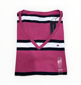 Tommy Hilfiger Tommy Hilfiger Peppa Striped V-Neck Short Sleeves T-Shirt