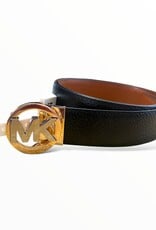 Michael Kors Michael Kors Belt Reversible Logo Round Buckle Soft Leather