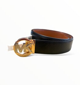 Michael Kors Michael Kors Belt Reversible Logo Round Buckle Soft Leather