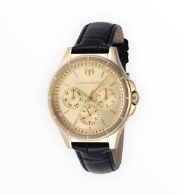 TechnoMarine TechnoMarine MoonSun Women’s Watch 36mm Black &Yellow Gold Tone
