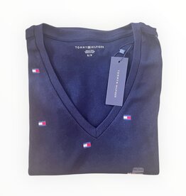 Tommy Hilfiger Tommy Hilfiger Printed Flag Fav Tee V-Neck