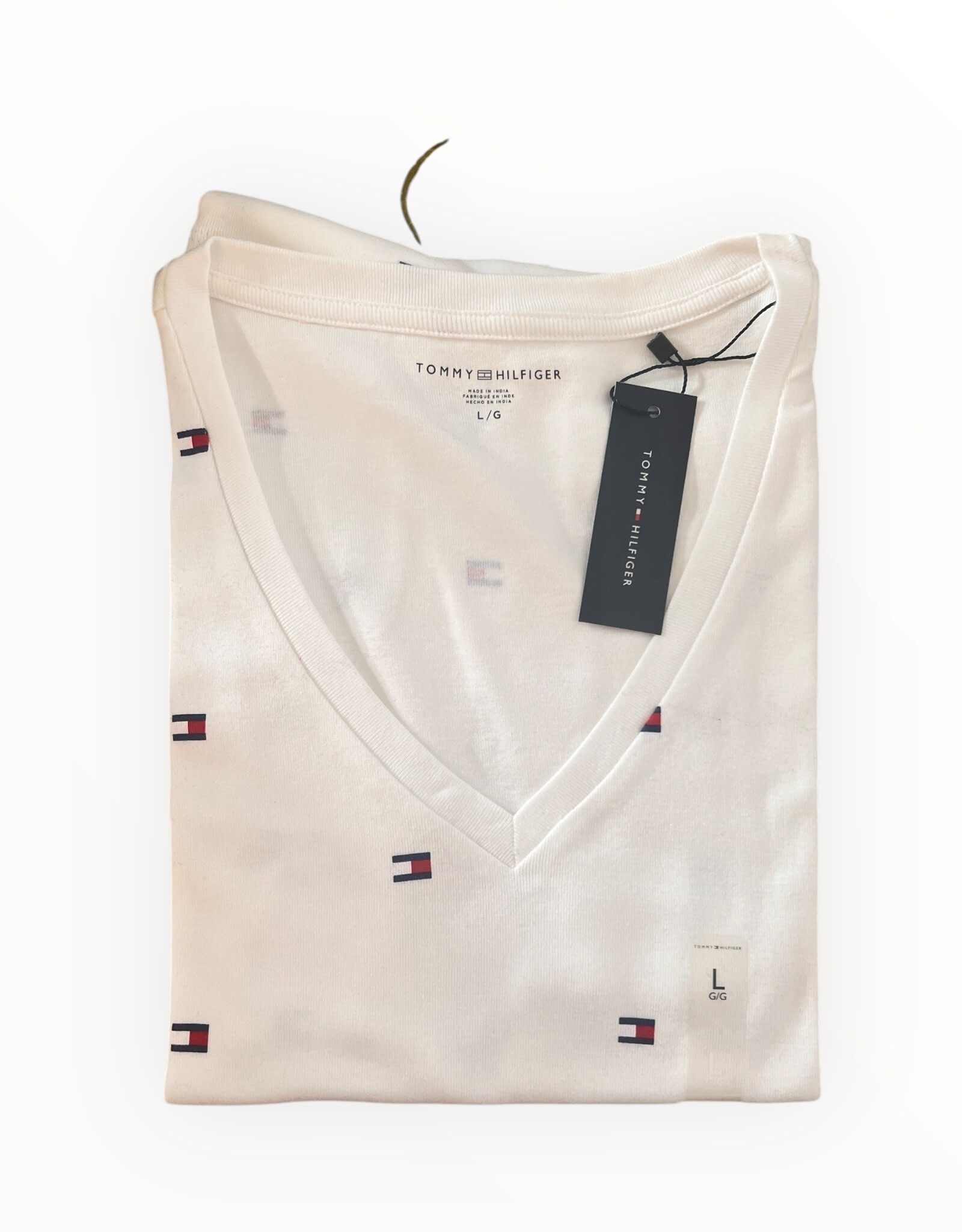 Tommy Hilfiger Tommy Hilfiger Printed Flag Fav Tee V-Neck