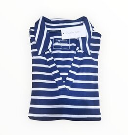 Charter Club Charter Club Polo Shirt Long Sleeves V-Neck Striped