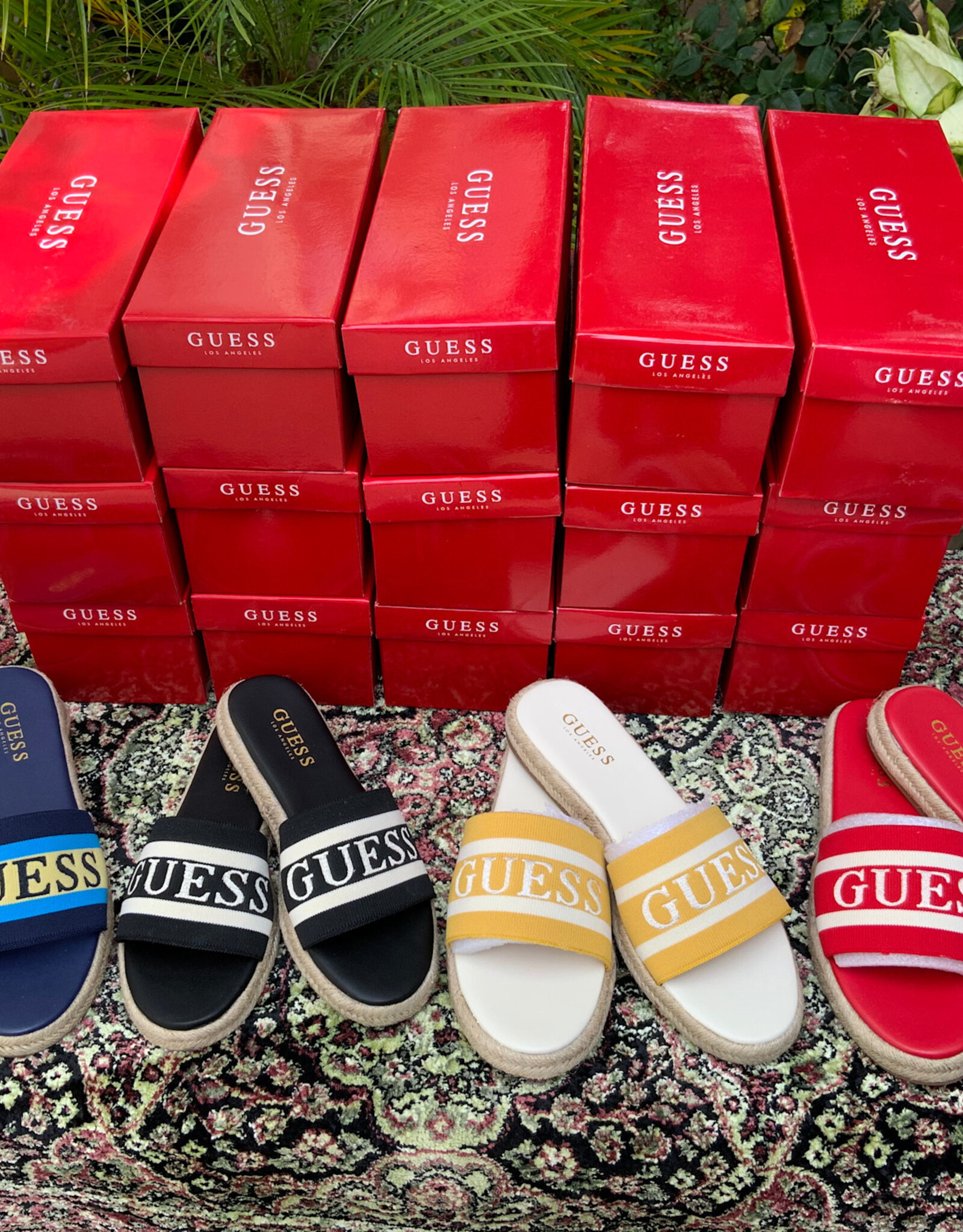 Guess Guess Espadrille Slides GF Carlita