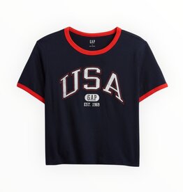 Gap Gap Shrunken Graphic Ringer T-Shirt