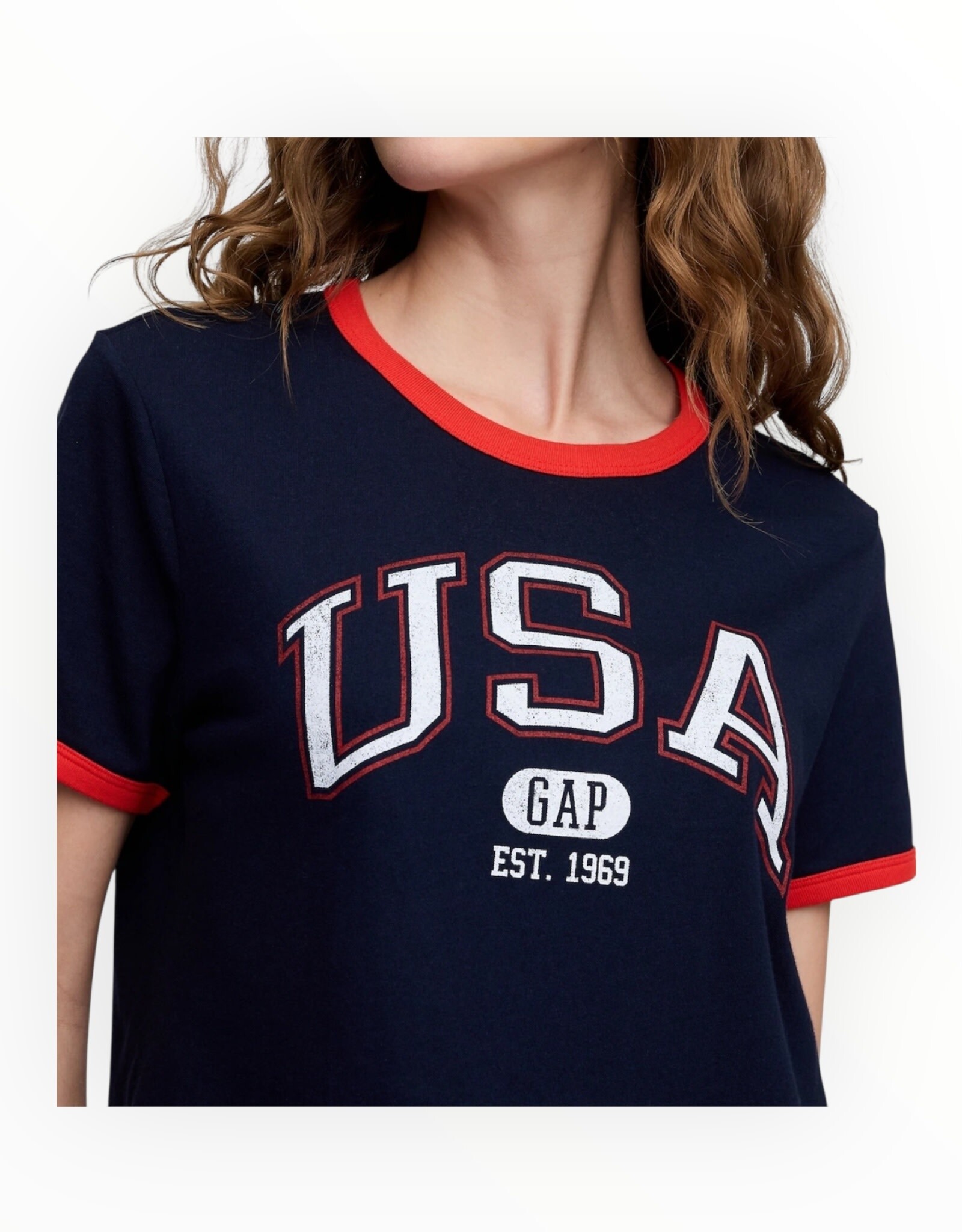 Gap Gap Shrunken Graphic Ringer T-Shirt