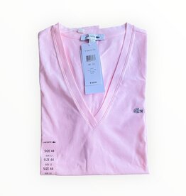 Lacoste Lacoste Women’s T-Shirt V-Neck 100% Cotton