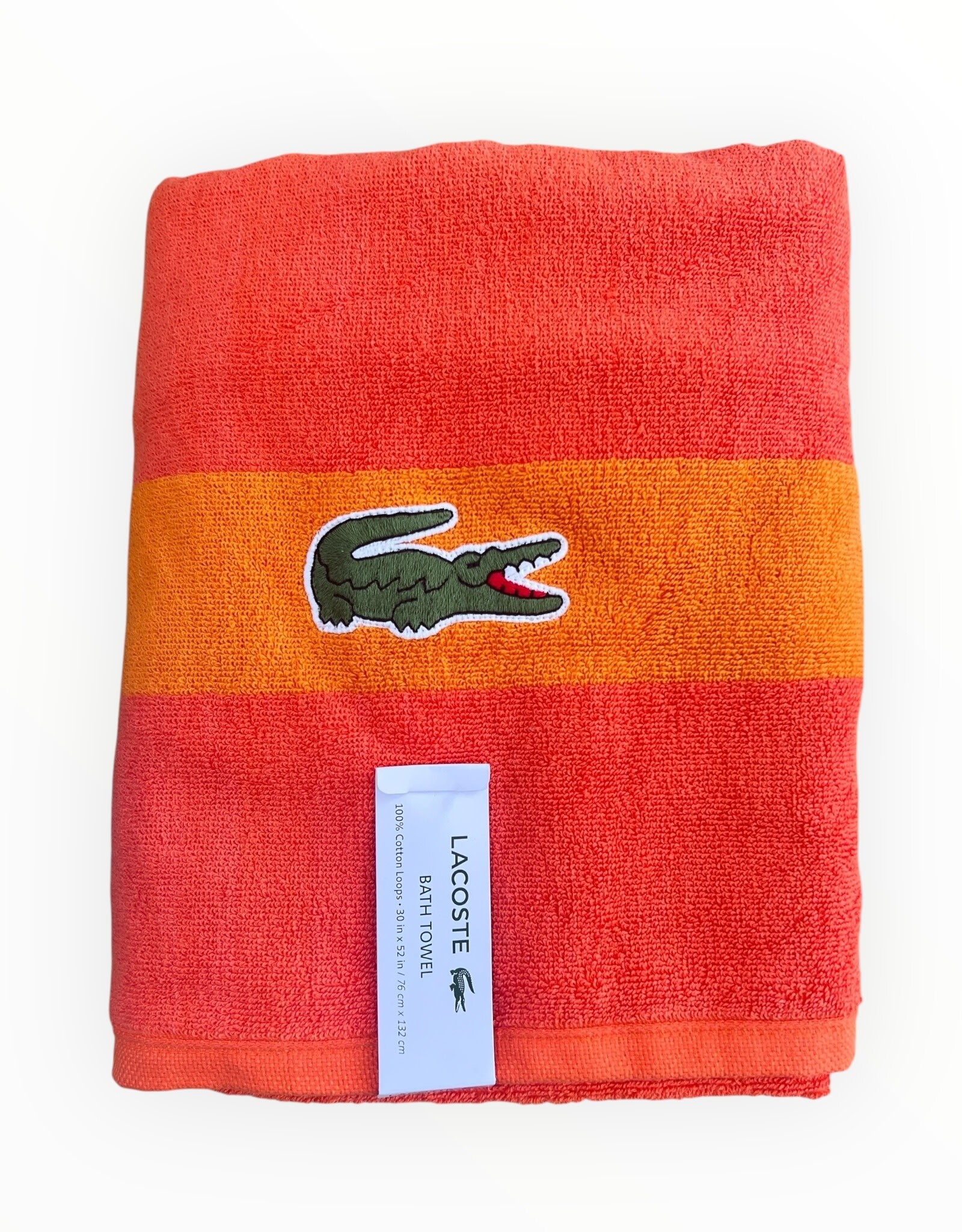 Lacoste Lacoste Cotton Colorblocked Bath Towel
