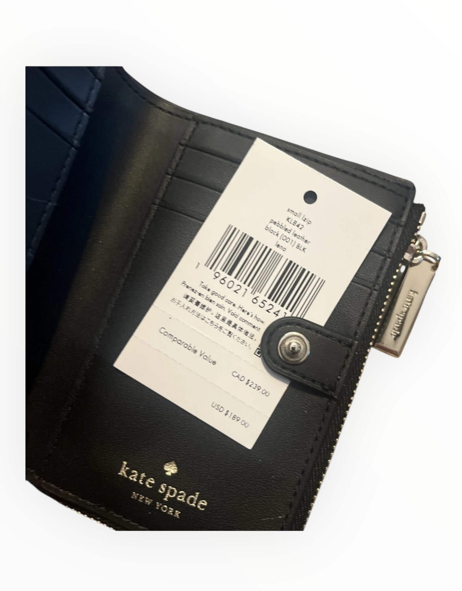 Kate Spade Kate Spade Lena Small L Zip Wallet Pebbled Leather