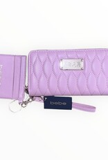 Bebe Bebe Long Zip Wallet Soft Leather with Card Case